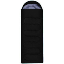 True Face Lightweight Camping Sleeping Bag Portable Rectangular Sleep Bag for Outdoor, Hiking, Travel & Backpacking Black