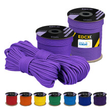 EdcX 4 mm Polyester Paracord 550 (15, 30 and 50 m) ? 4 mm Type III, Tear-Resistant Parachute Cord for Survival Made of 100% Polyester with 7 Wires |