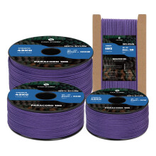 Kamu Synber 2mm Paracord 50M 100% Nylon Rope 1 Strand Type I Parachute Cord for Crafting, Outdoor, DIY, Camping | Support 45kg | Purple