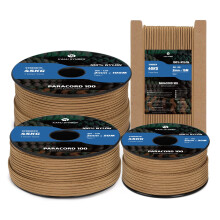 Kamu Synber 2mm Paracord 50M 100% Nylon Rope 1 Strand Type I Parachute Cord for Crafting, Outdoor, DIY, Camping | Support 45kg | Coyote Brown