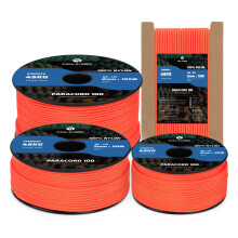 Kamu Synber 2mm Paracord 30M 100% Nylon Rope 1 Strand Type I Parachute Cord for Crafting, Outdoor, DIY, Camping | Support 45kg | Neon Orange