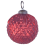Beliani Set of 6 Baubles ARGENTIN Glass Red 6
