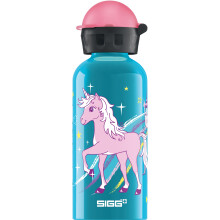 Sigg - Aluminium Water Bottle For Kids - KBT Bella Unicorn - Leakproof - Lightweight - BPA Free - Climate Partner Certified - School & Sports - Bleu -
