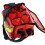 JFA Medical Red Haversack Emergency First Aid Bag with Front Pocket - Empty 1