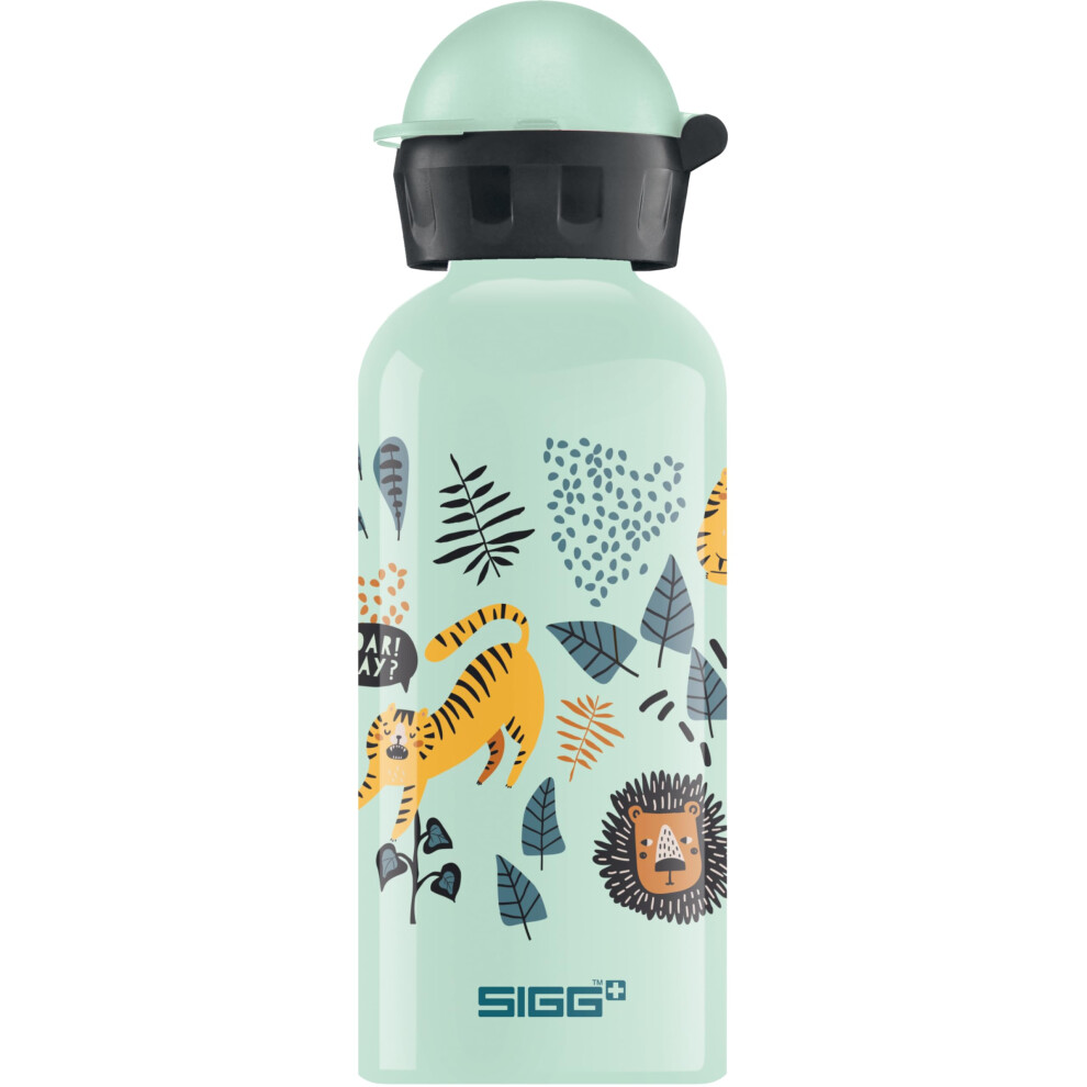 Sigg - Aluminium Water Bottle For Kids - Kbt Jungle - Leakproof - Lightweight - Bpa Free - Climate Partner Certified - School & Sports - Light Green