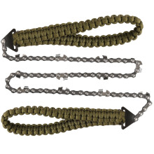 Pocket Chainsaw with Paracord Handle Folding Chain Hand Saw Fast Wood & Tree Cutting Emergency Survival Gear for Camping Backpacking Hiking (24inch