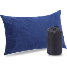 REDCAMP Lightweight Camping Pillow for Sleeping Bag Outdoor Camping Pillow Lightweight, Flannel Travel Pillow (Blue-Corduroy Skin)