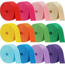 Wonninek Webbing Strap Heavy Duty Polypropylene Webbing 3.8cm Wide 66Yards Mixed Durable Web Strap for Handbag, Indoor&Outdoor Gear, Pet Collars, DIY