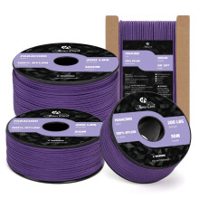 Abma Cord 2mm Paracord 30m Nylon Rope 3 Strands Type I Cord for DIY, Camping, Outdoor - Max. 90kg (200lbs) - Purple