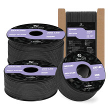 Abma Cord 2mm Paracord 30m Nylon Rope 3 Strands Type I Cord for DIY, Camping, Outdoor - Max. 90kg (200lbs) - Black