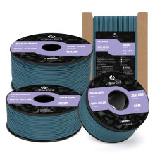 Abma Cord 2mm Paracord 30m Nylon Rope 3 Strands Type I Cord for DIY, Camping, Outdoor - Max. 90kg (200lbs) - Teal
