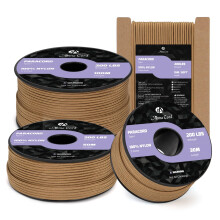 Abma Cord 2mm Paracord 50m Nylon Rope 3 Strands Type I Cord for DIY, Camping, Outdoor - Max. 90kg (200lbs) - Brown