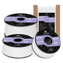 Abma Cord 2mm Paracord 50m Nylon Rope 3 Strands Type I Cord for DIY, Camping, Outdoor - Max. 90kg (200lbs) - White