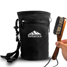 BELLAROCA? Climbing Set ? Chalk Bag & Climbing Brush | Water- and Abrasion-Resistant Chalk Bag with Pockets, Adjustable Belt & Carabiner +