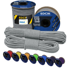EdcX 3 mm Nylon Paracord 425 (15, 30, 50 and 100m) ? 3 mm Type II, 100% Nylon Rope, 3 Strand Rope, in Many Colors (Dark Gray, 15 m)