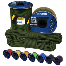 EdcX 3 mm Nylon Paracord 425 (15, 30, 50 and 100m) ? 3 mm Type II, 100% Nylon Rope, 3 Strand Rope, in Many Colors (Moss, 30 m)