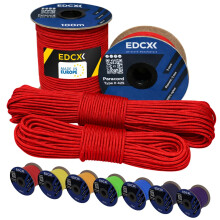 EdcX 3 mm Nylon Paracord 425 (15, 30, 50 and 100m) ? 3 mm Type II, 100% Nylon Rope, 3 Strand Rope, in Many Colors (Red, 15 m)