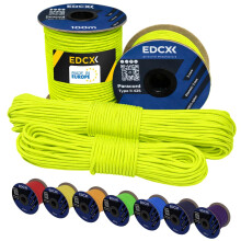EdcX 3 mm Nylon Paracord 425 (15, 30, 50 and 100m) ? 3 mm Type II, 100% Nylon Rope, 3 Strand Rope, in Many Colors (Sofit Yellow, 15 m)