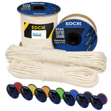 EdcX 3 mm Nylon Paracord 425 (15, 30, 50 and 100m) ? 3 mm Type II, 100% Nylon Rope, 3 Strand Rope, in Many Colors (White, 30 m)