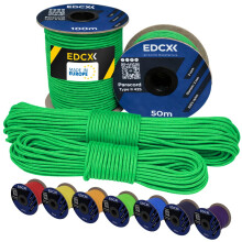 EdcX 3 mm Nylon Paracord 425 (15, 30, 50 and 100m) ? 3 mm Type II, 100% Nylon Rope, 3 Strand Rope, in Many Colors (Green, 30 m)