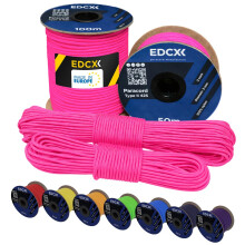EdcX 3 mm Nylon Paracord 425 (15, 30, 50 and 100m) ? 3 mm Type II, 100% Nylon Rope, 3 Strand Rope, in Many Colors (Sofit Pink, 15 m)