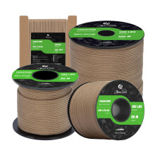 Abma Cord Paracord 2mm 50m 100% Nylon Rope 1 Strand Type I Parachute Cord - Max. 45kg (100lbs) - Tan