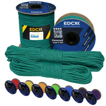 EdcX 3 mm Nylon Paracord 425 (15, 30, 50 and 100m) ? 3 mm Type II, 100% Nylon Rope, 3 Strand Rope, in Many Colors (Emerald Green, 15 m)