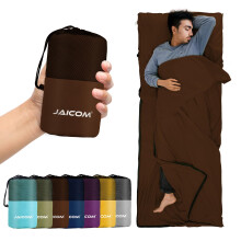 JAICOM Sleeping Bag Liner, Ultralight Travel Sheets, Soft & Portable Large Sleeping Bag Liners for Adults - 220 x 90 cm, Ideal for Camping, Hotels,