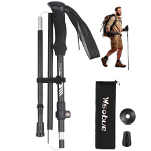 Wsobue Walking Pole-1 Pack Hiking Trekking Pole With Antishock and Quick Lock System, Telescopic, Collapsible, Ultralight Foldable Hiking Walking