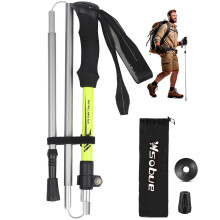 Wsobue Walking Pole-1 Pack Hiking Trekking Pole With Antishock and Quick Lock System, Telescopic, Collapsible, Ultralight Foldable Hiking Walking