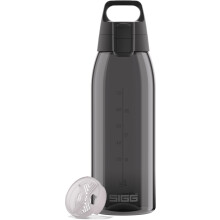 Sigg - Tritan Water Bottle - Total Color ONE Anthracite - Suitable For Carbonated Beverages - Dishwasher Safe - Leakproof - Featherweight BPA Free -