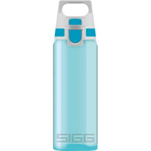Sigg - Tritan Water Bottle - Total Color ONE Aqua - Suitable For Carbonated Beverages - Dishwasher Safe - Leakproof - Featherweight BPA Free - 0.6L