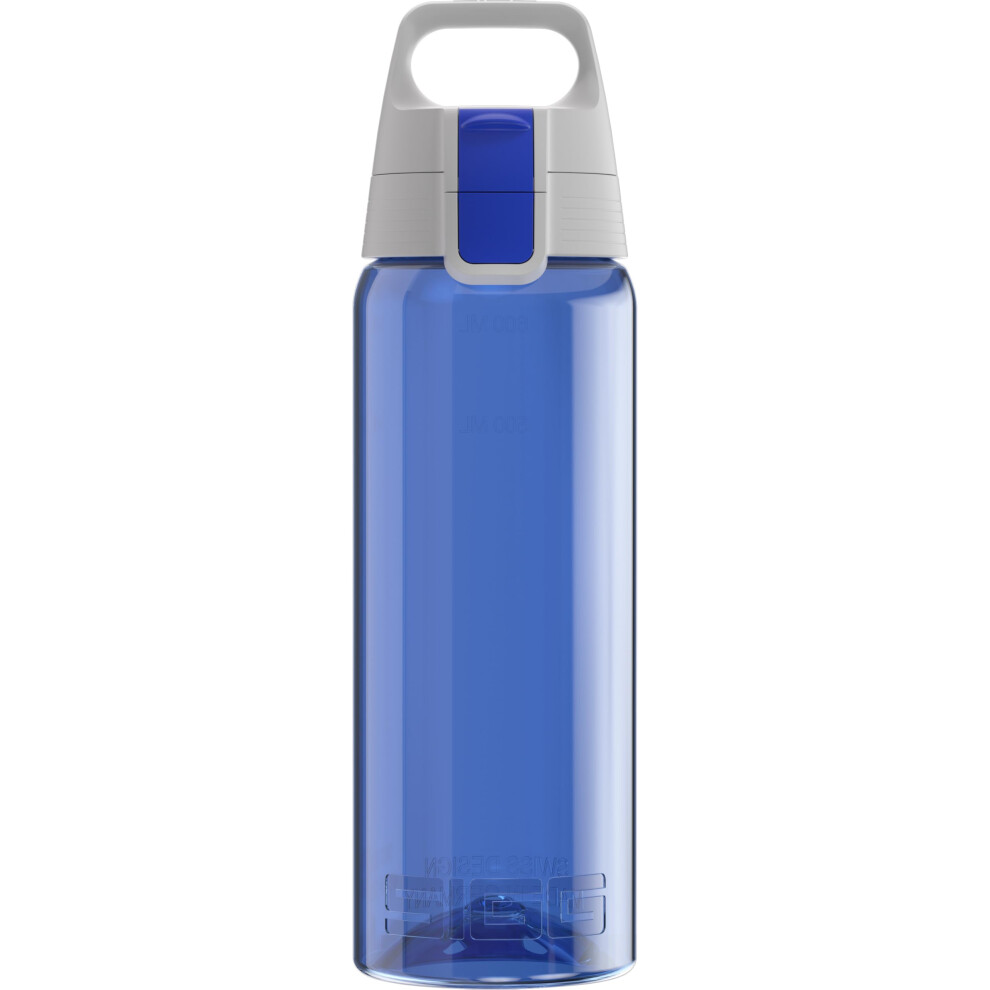 Sigg - Tritan Water Bottle - Total Color One - Suitable For Carbonated Beverages - Dishwasher Safe - Leakproof - Featherweight Bpa Free - 0.6L Blue