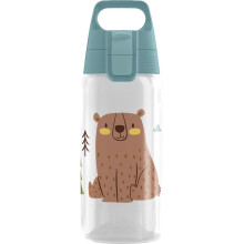 Sigg - Sports Water Bottle For Kids - Viva One Brown Bear- Suitable For Carbonated Drinks - Leakproof - Dishwasher Safe - BPA Free - School & Bike -