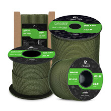 Abma Cord Paracord 2mm 30m 100% Nylon Rope 1 Strand Type I Parachute Cord - Max. 45kg (100lbs) - Army Green