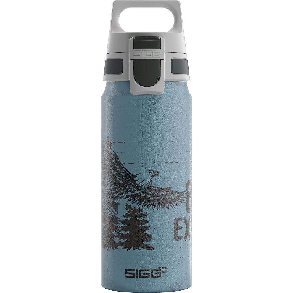 Sigg - Aluminium Kids Water Bottle - Wmb One Brave Eagle - Suitable For Carbonated Beverages - Leakproof - Lightweight - Bpa Free - Climate Neutral