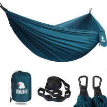 COVACURE Camping Hammock - 270 * 150cm Ultralight 70-Denier Durable & Breathable Nylon Travel Hammocks with Two 10FT Tree Straps for Outdoor Camping