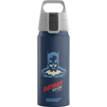 Sigg - Aluminium drinking bottle for children - WMB ONE Batman Into Action Blue - Suitable for carbonated drinks - Leak-proof - Feather light -
