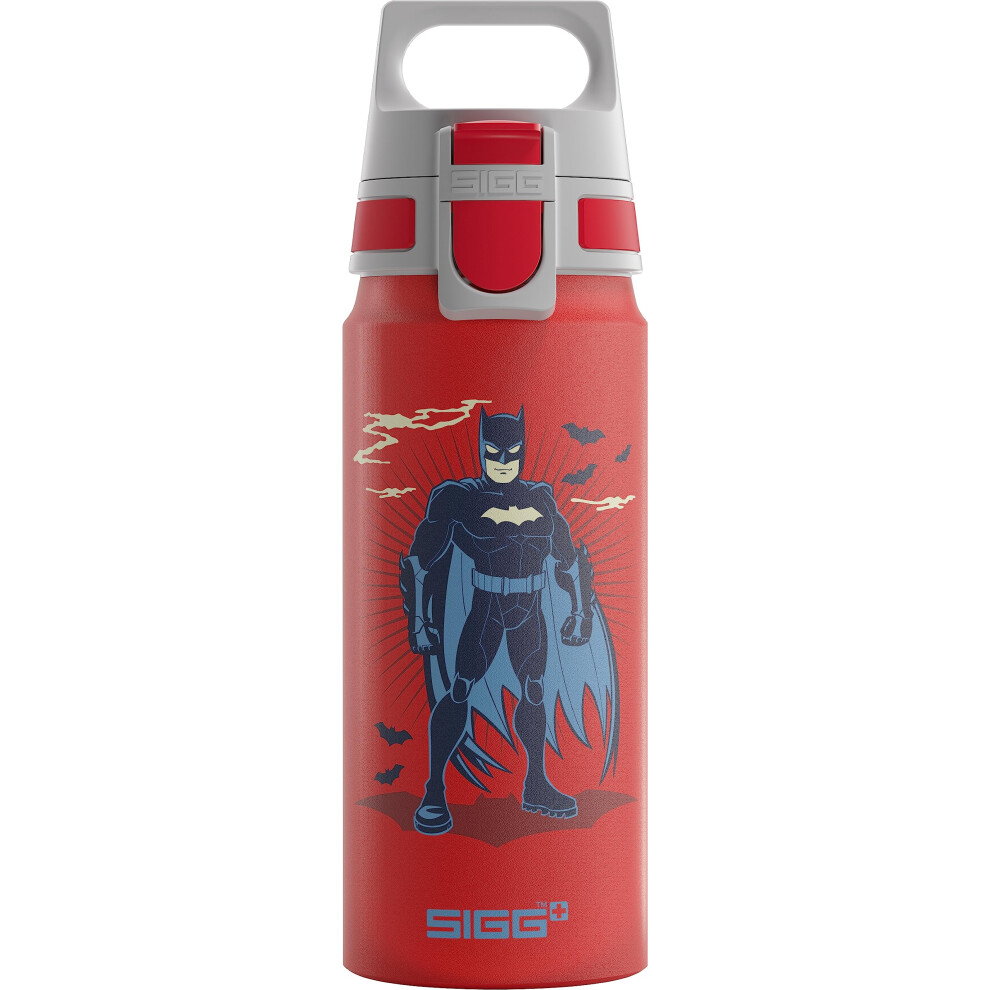 Sigg - Aluminium Drinking Bottle For Children - Wmb One Batman Stand - Suitable For Carbonated Drinks - Leak-Proof - Feather - Bpa-Free Light