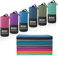 BOGI Microfibre Travel Towel,Quick Dry,Soft Lightweight,Super Absorbent & Ultra Compact Camping Towel for Beach Sports Swimming Gym Yoga Camping