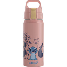 Sigg - Aluminium Kids Water Bottle - WMB ONE Disney Stitch - Suitable For Carbonated Beverages - Leakproof - Lightweight - BPA Free - Climate Neutral