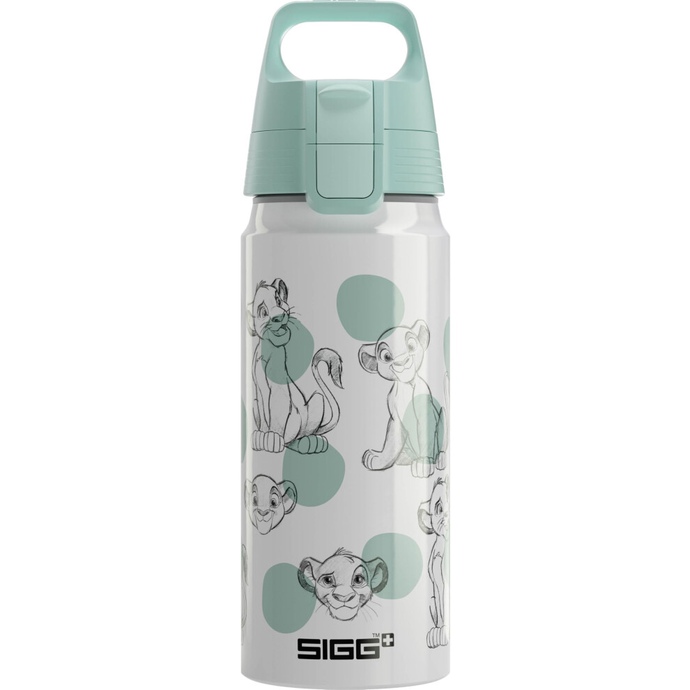 Sigg - Aluminium Kids Water Bottle - Wmb One Lion King Simba & Nala - Suitable For Carbonated Beverages - Leakproof - Lightweight - Bpa Free - Climate