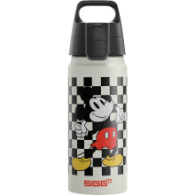 Sigg - Aluminium Kids Water Bottle - WMB ONE Disney Mickey Mouse Retro - Suitable For Carbonated Beverages - Leakproof - Lightweight - BPA Free -