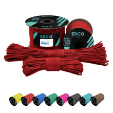 EdcX 2 mm Nylon Paracord 275 (15, 30, 50 and 100 m)? 100% Nylon rope, 3-Strand cord, Nylon cord 2 mm in Many Colours (Light Red, 50 m)