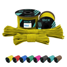 EdcX 2 mm Nylon Paracord 275 (15, 30, 50 and 100 m)? 100% Nylon rope, 3-Strand cord, Nylon cord 2 mm in Many Colours (Yellow, 50 m)