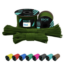 EdcX 2 mm Nylon Paracord 275 (15, 30, 50 and 100 m)? 100% Nylon rope, 3-Strand cord, Nylon cord 2 mm in Many Colours (Moss, 50 m)