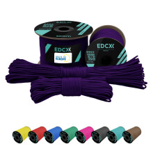 EdcX 2 mm Nylon Paracord 275 (15, 30, 50 and 100 m)? 100% Nylon rope, 3-Strand cord, Nylon cord 2 mm in Many Colours (Purple, 30 m)