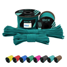 EdcX 2 mm Nylon Paracord 275 (15, 30, 50 and 100 m)? 100% Nylon rope, 3-Strand cord, Nylon cord 2 mm in Many Colours (Emerald Green, 50 m)