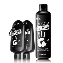 OUTTDOZ Pro Grade Liquid Chalk Mess-Free Gym Chalk for Weightlifting, Gymnastics, Rock Climbing, Dancing, Dries in Seconds| 350ML+60ML?2