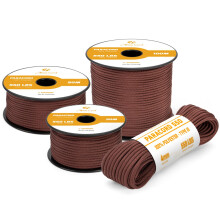 Abma Cord 550 Paracord 4mm 100m Rope 7 Strands Type III Parachute Cord for Crafting, Camping, Survival, Outdoor - Max. 250kg - Chocolate Brown